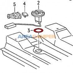 Junta aforador, sonda nivel de combustible (05/1979-07/1992)
