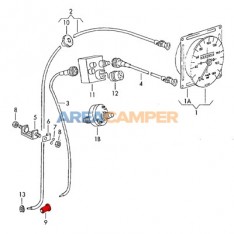 Rubber seal for speedometer cable