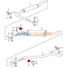 Anel de borracha suporte sistema de escape