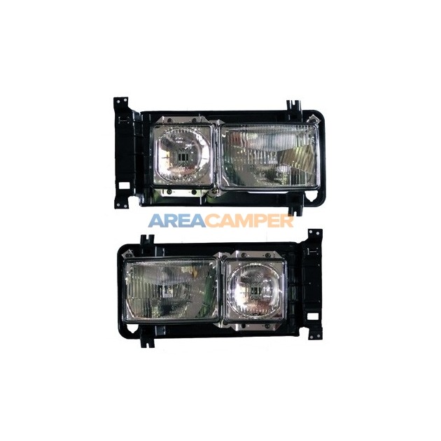 LHD front square headlights kit, with retaining frame