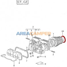 Compensation ring 90x98x0.8 mm between oil sump and cylinder VW T2 1600 CC (08/1967-07/1979) and VW T3 1600 CC (CT)