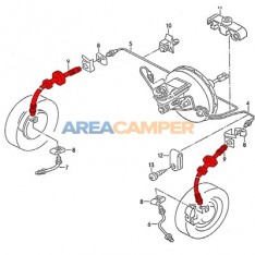 Front brake hose M10x1x370 mm (1996-1999)