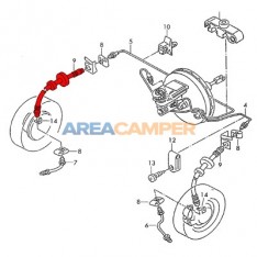 Front right brake hose 372 mm for 16" wheels