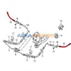 Rear brake hose 160 mm (1996-2003), left or rear side