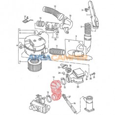 Air intake boot between air flow meter and throttle body, 2100 CC engines