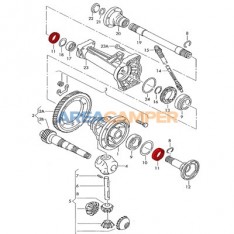 Drive flange seal for VW T2 and VW T3 3 speed automatic and VW T4 manual gearboxes