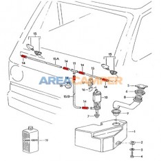 Conector mangueira bomba limpa pára-brisas e cano "T" VW T3 e VW T4