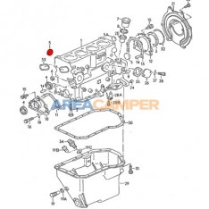 Tampão Ø 36.6 mm bloco motor VW T3 1.6L D/TD, 1.7L D e VW T4 1.8L, 2.0L gasolina