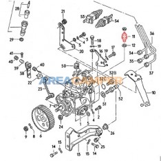 Desconector eletromagnetico bomba injetora VW T3 1.7L D/TD, 1.7L D e VW T4 1.9L D/TD