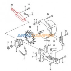 Suporte fixação do alternador 65A, motores Diesel