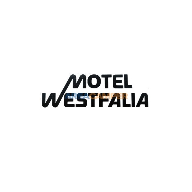 Adesivo "Motel Westfalia", 18*5,6 cm