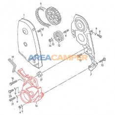 Protetor inferior correia distribuição VW T4 2.0L (AAC), 1991-2003