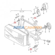 Peça ajuste farol VW T4 (1991-2003) com frente curta