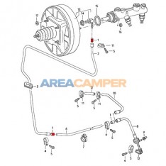 Grommet for brake servo pipe VW T2 (08/1970-07/1979) and VW T3 (05/1979-07/1992)