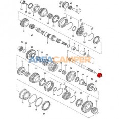 Retentor do veio primário caixa de velocidades manual VW T1 (split), T2 (bay), T3