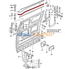 Embelezador interior guía superior porta de correr, 119 cm, branco