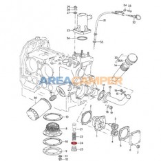 Arruela Ø22x27x1.5 parafuso sob pistão de pressão de óleo VW T3 1.9L, 2.0L, 2.1L e VW T2 (08/1971-07/1979) 1.7L a 2.0L