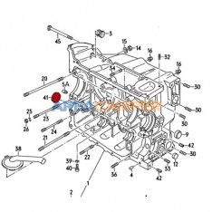 Tapón sellado extremo cárter árbol de levas VW T2 1.6L a 2.0L y VW T3 gasolina 1.6L, 1.9L, 2.0L 2.1L