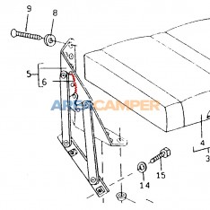 Mola mecanismo abertura sofá cama Westfalia VW T3