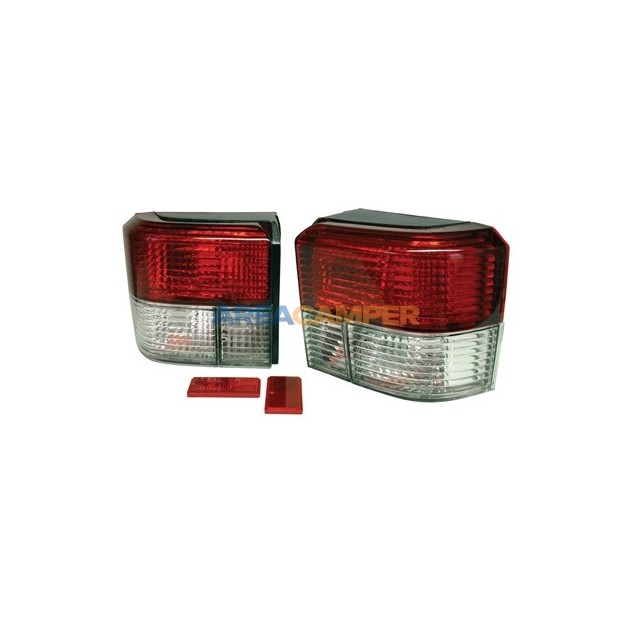 Tail lights set VW T4 (1991-2003), Crystal clear and red