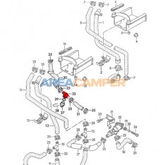 Conector para sensor de temperatura VW T4 (1996-2003), p. veículo com A/C regulado eletrónicamente