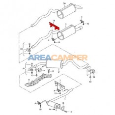 Suporte silentblock escapamento VW T4 (1996-2003)