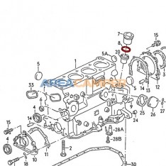 O-ring for cylinder block end cap VW T3 1.6L D (CS)