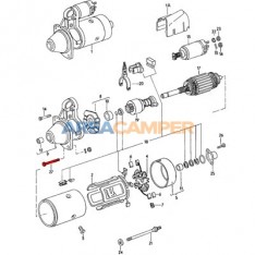 Hex bolt M12x1.75 122 mm for VW T3 1.6L D/TD, 1.7L D engines 1.7 KW starter motor