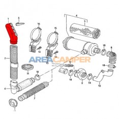 Tubo de admissão de ar, motores Diesel (05/1979-07/1992)