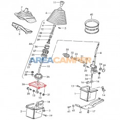 Top cover for the gear lever box on VW T3 with petrol engines