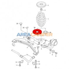 Rear lower spring seat VW T4, 46x156x5 mm