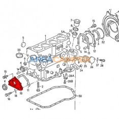 Tampa frontal, retentor da cambota VW T3 1.6L D/TD, 1.7L D, lado da distribuição