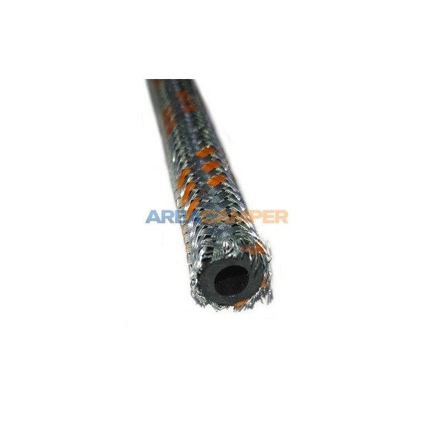 Fuel and oil braided steel hose, Ø inner 6 mm / Ø outer 10 mm, sold by meters