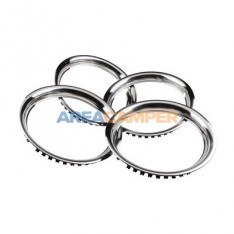 Beauty rings for 15" wheels, 4 units, stainless steel, width: 40 mm