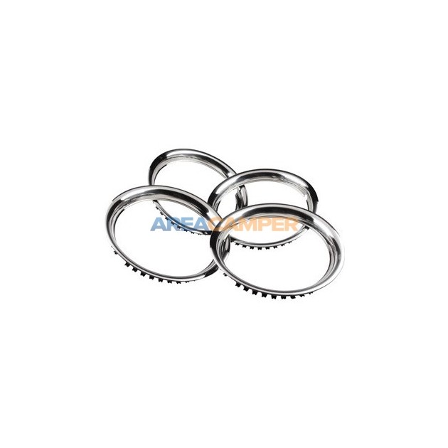 Beauty rings for 15" wheels, 4 units, stainless steel, width: 40 mm